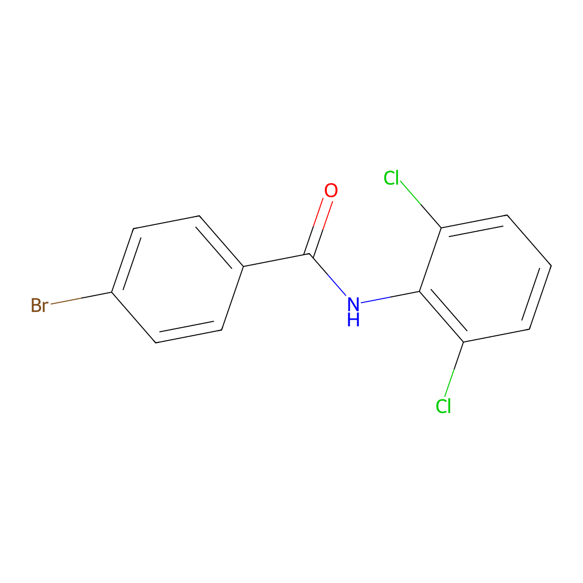 4-Bromo-N-(2,6-dichlorophenyl)benzamide molecular structure, CAS 282091-65-0