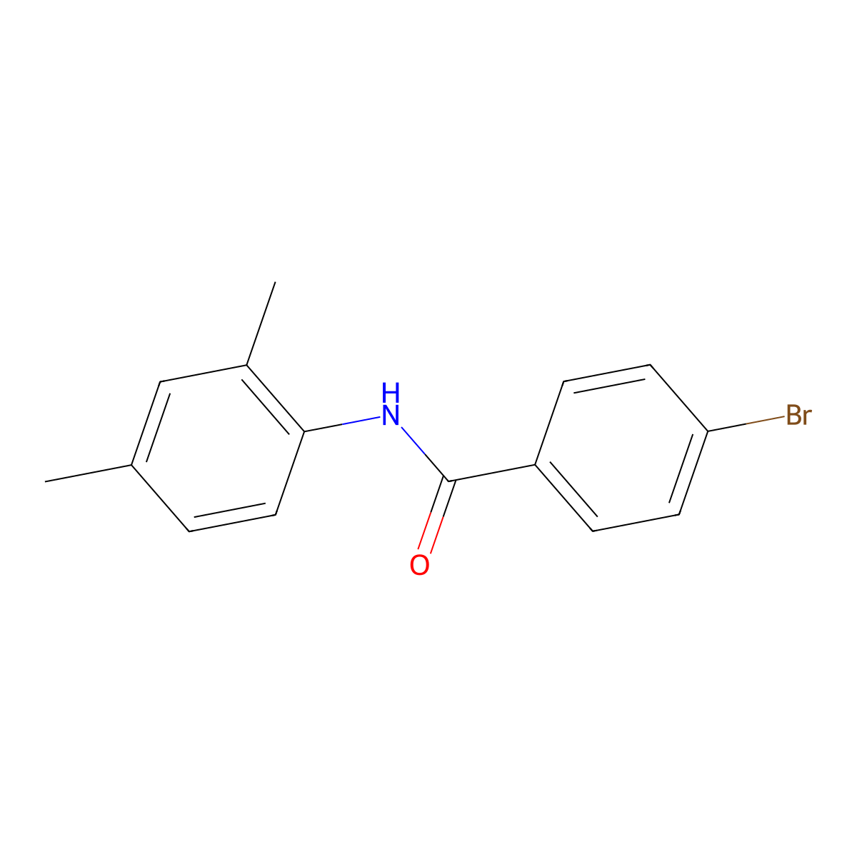 4-bromo-N-(2,4-dimethylphenyl)benzamide molecular structure, CAS 282091-66-1