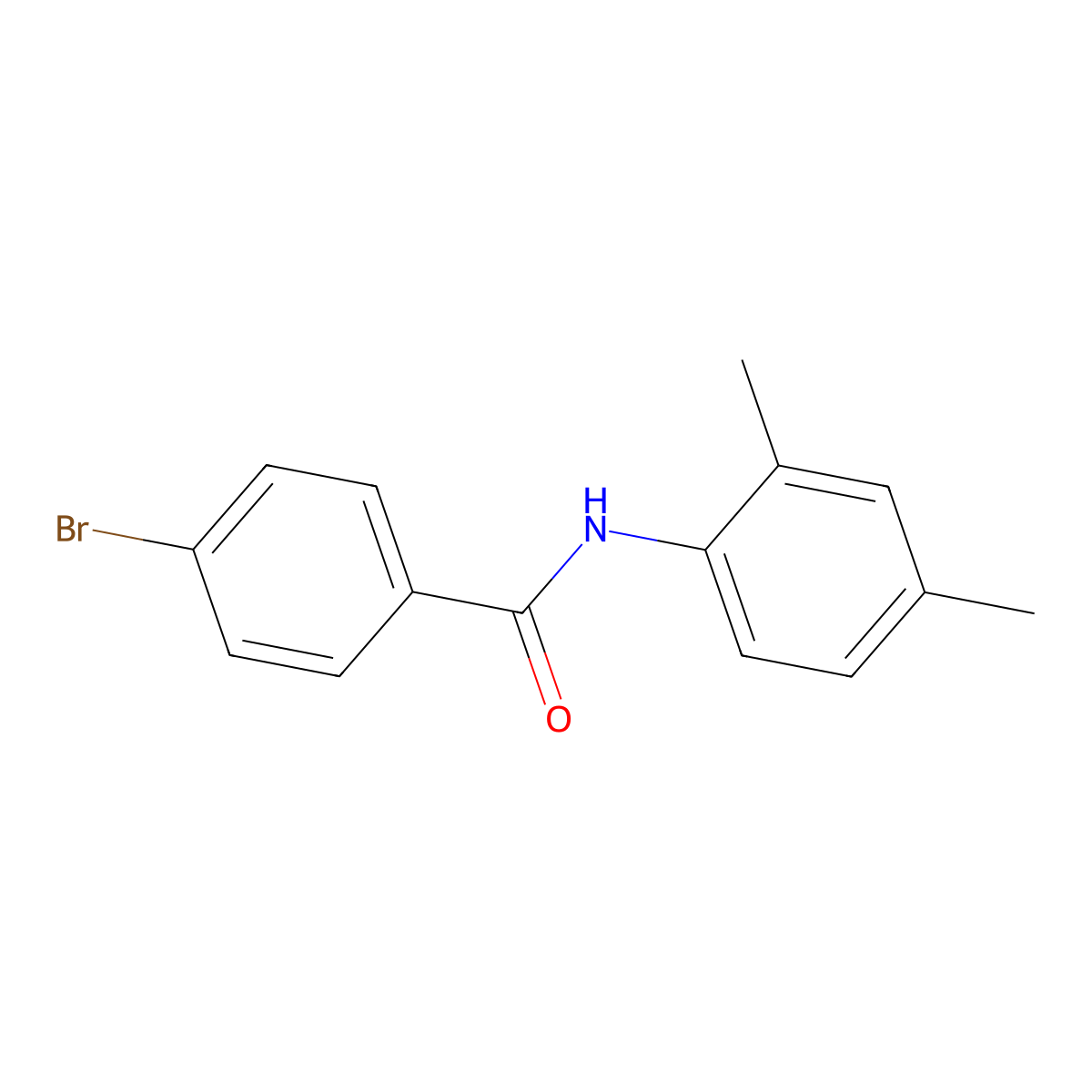 4-bromo-N-(2,4-dimethylphenyl)benzamide molecular structure, CAS 282091-66-1