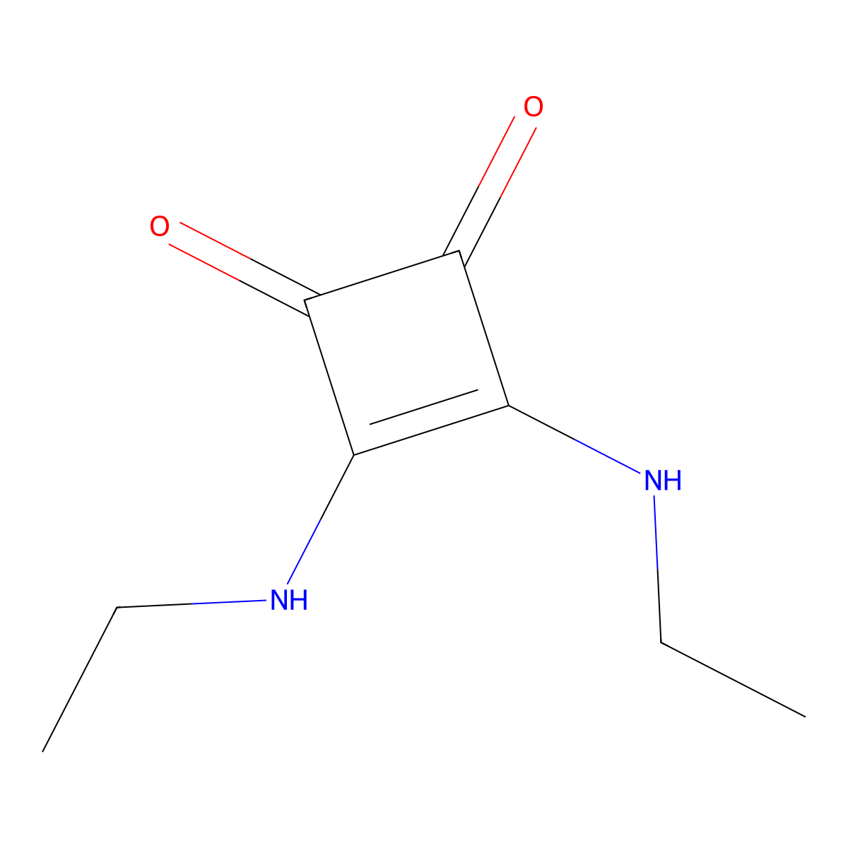 3,4-Bis(ethylamino)cyclobut-3-ene-1,2-dione molecular structure, CAS 282093-47-4