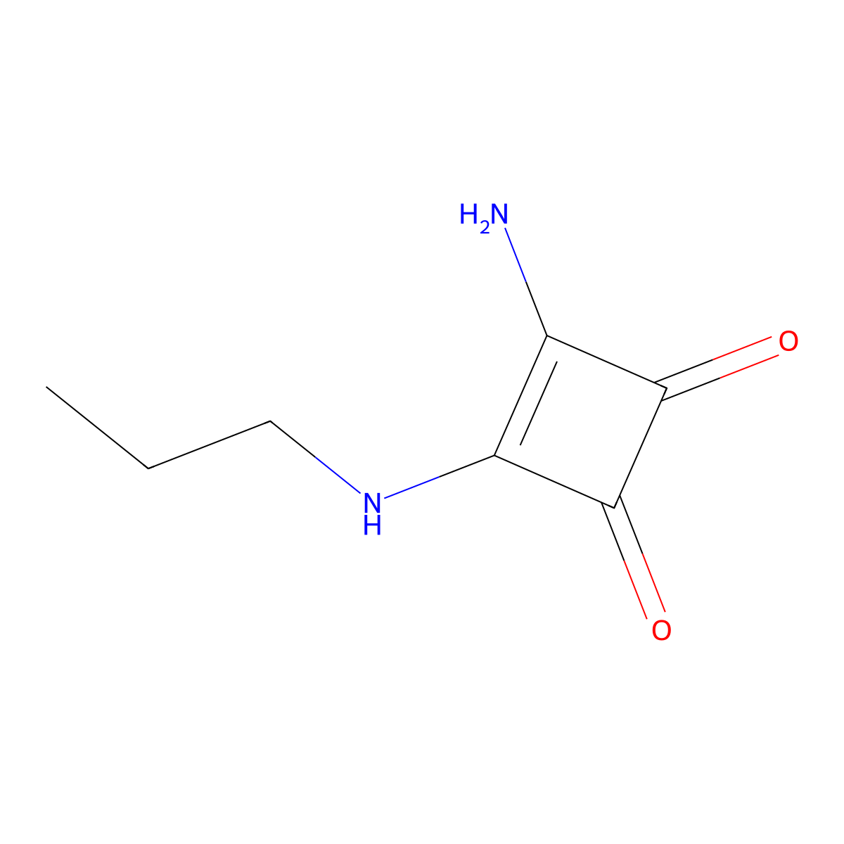 3-Amino-4-(propylamino)cyclobut-3-ene-1,2-dione molecular structure, CAS 282093-54-3