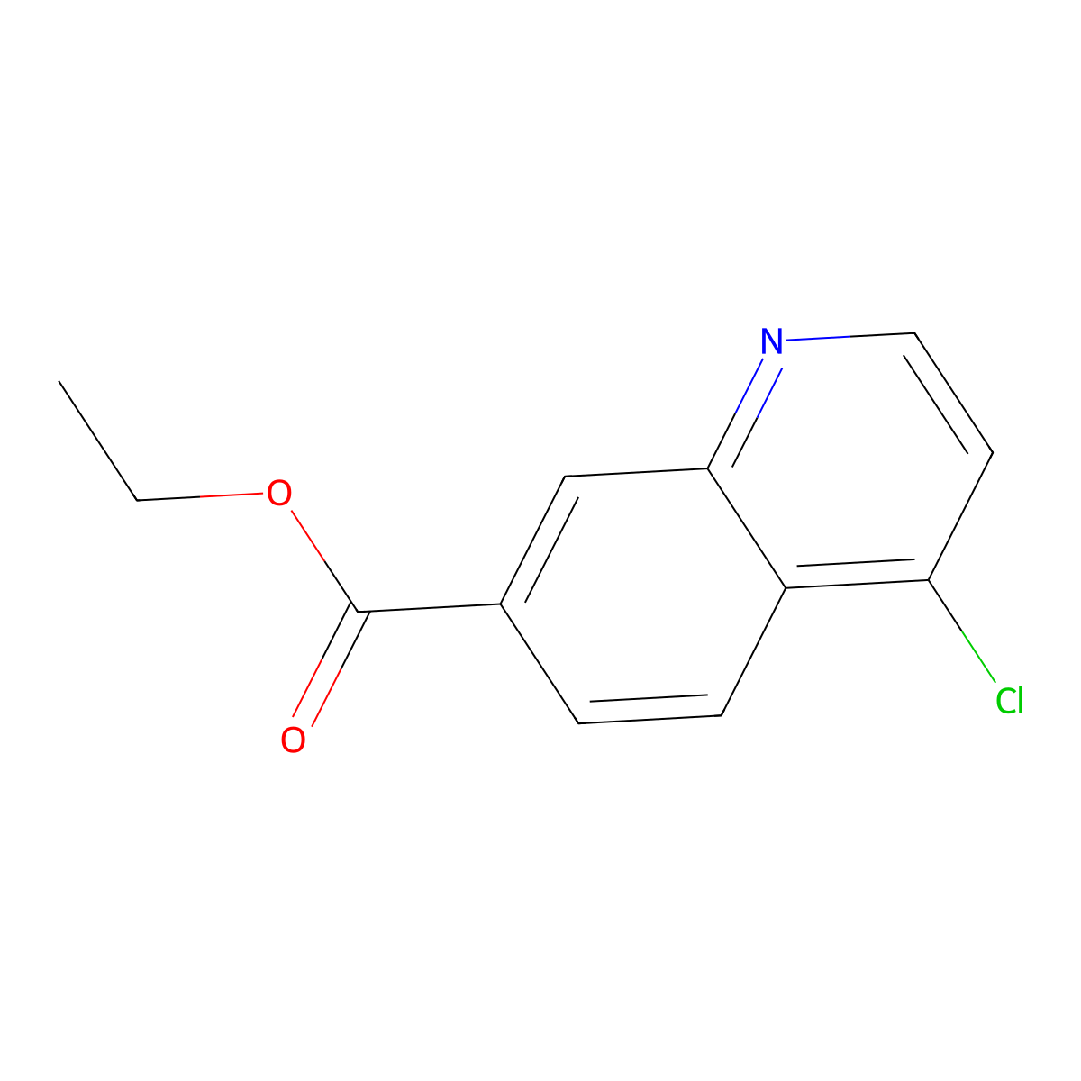 Ethyl 4-chloroquinoline-7-carboxylate molecular structure, CAS 282101-16-0