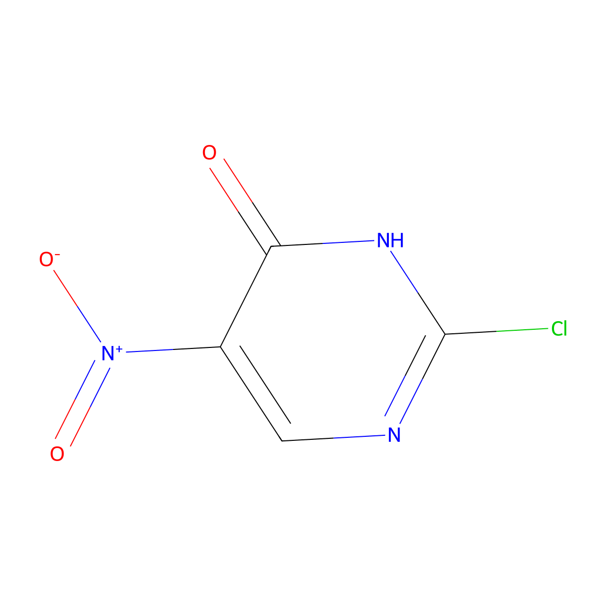 2-Chloro-5-nitropyrimidin-4(1H)-one molecular structure, CAS 282101-98-8