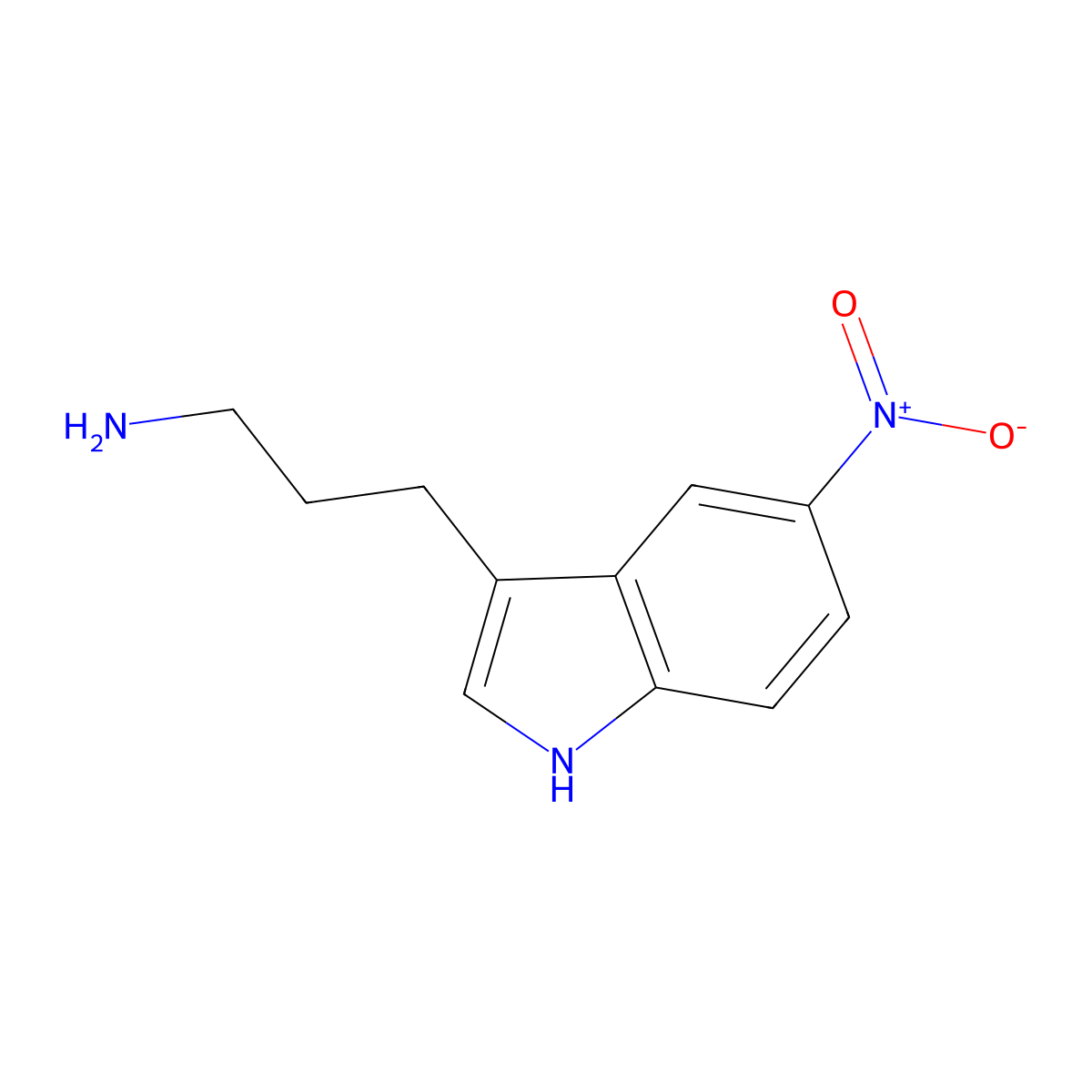 3-(5-nitro-1H-indol-3-yl)propan-1-amine molecular structure, CAS 282103-39-3