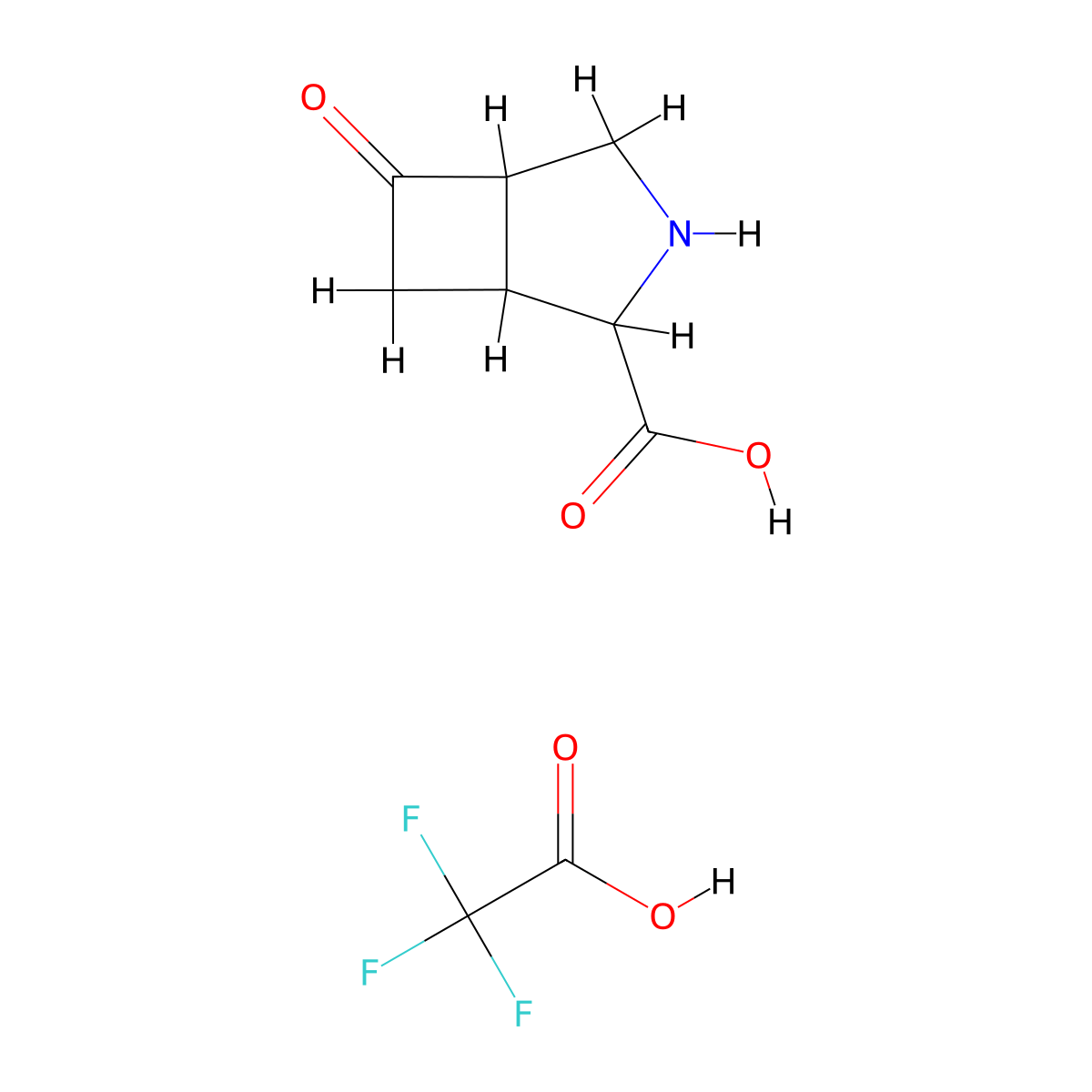 6-Oxo-3-azabicyclo[3.2.0]heptane-2-carboxylic acid;2,2,2-trifluoroacetic acid molecular structure, CAS 2821030-52-6