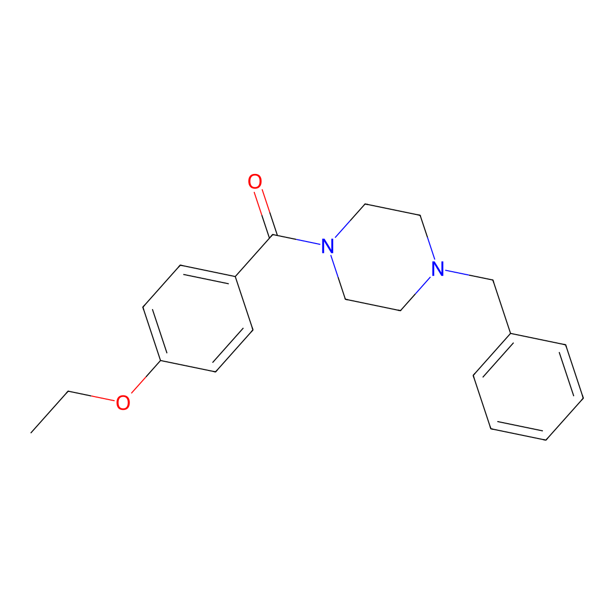 1-Benzyl-4-(4-ethoxybenzoyl)piperazine molecular structure, CAS 282104-30-7