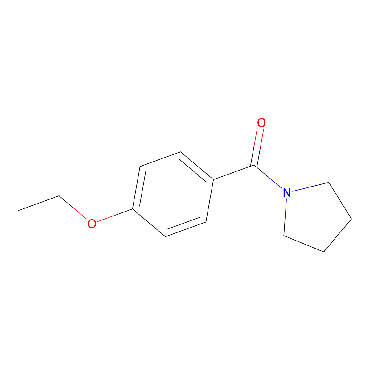 (4-Ethoxyphenyl)(pyrrolidin-1-yl)methanone molecular structure, CAS 282104-34-1