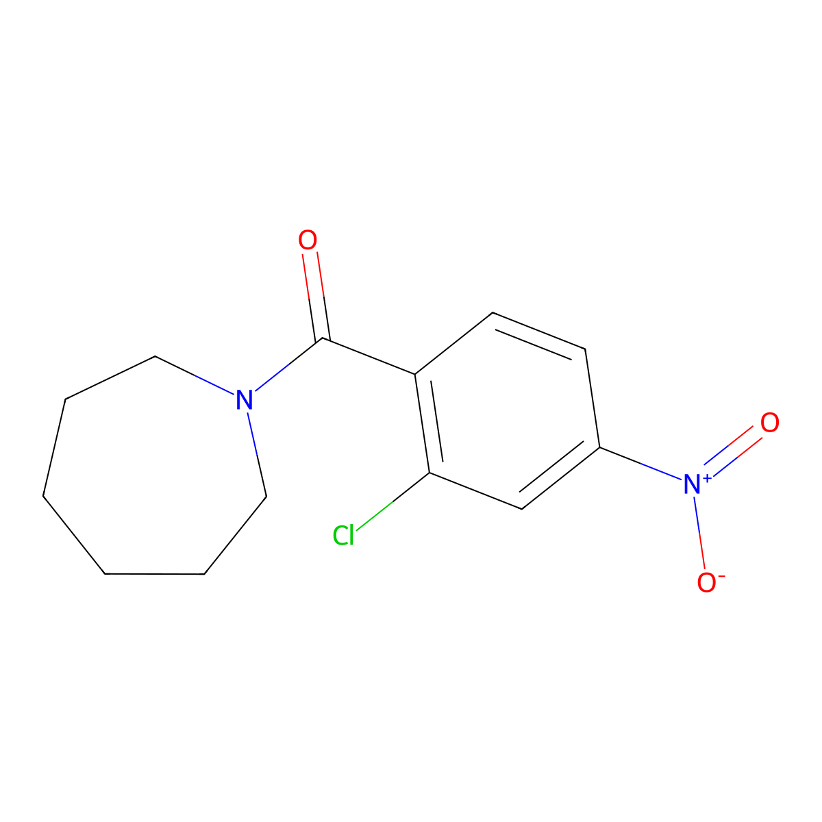 Azepan-1-yl-(2-chloro-4-nitrophenyl)methanone molecular structure, CAS 282104-36-3