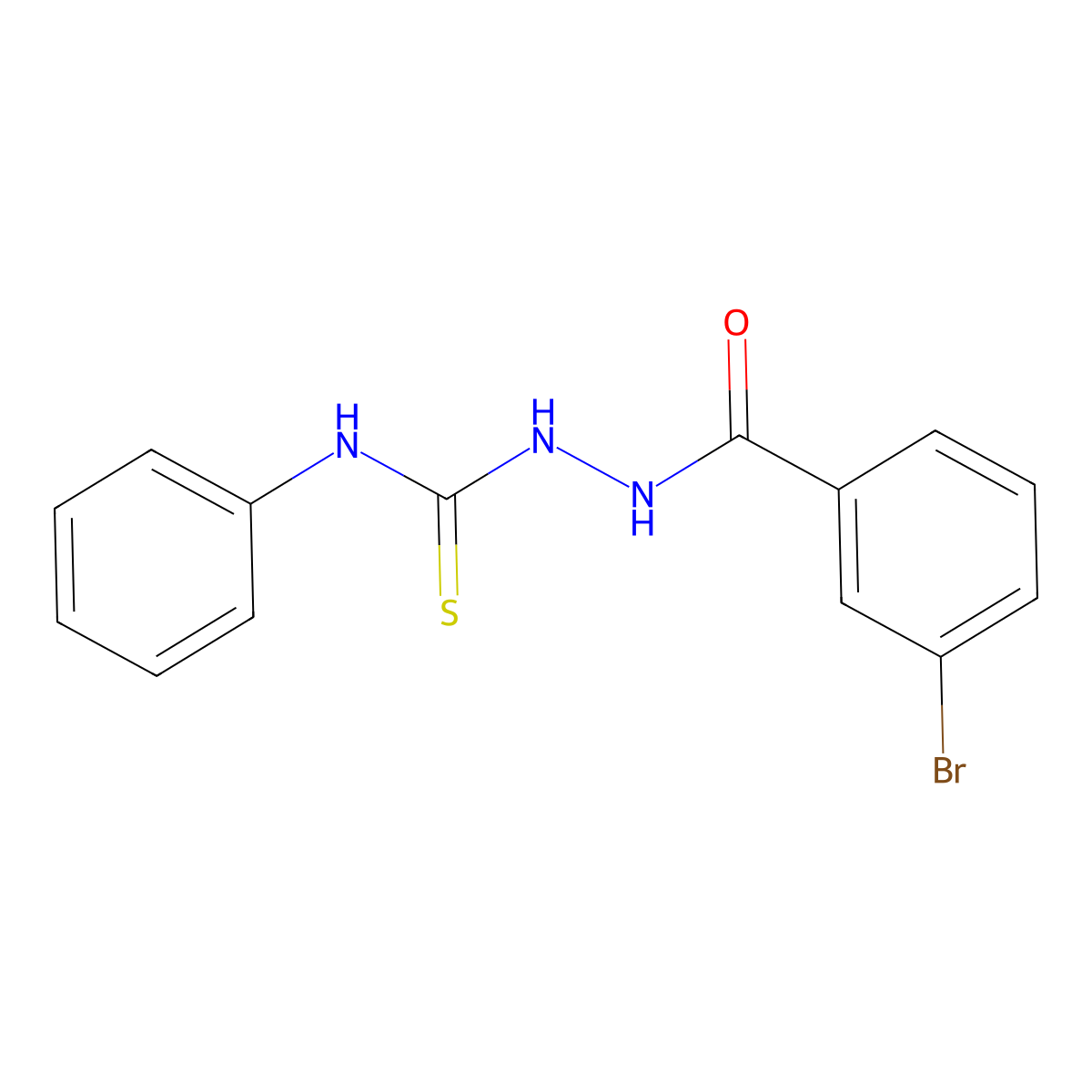 2-(3-Bromobenzoyl)-N-phenylhydrazinecarbothioamide molecular structure, CAS 282104-48-7