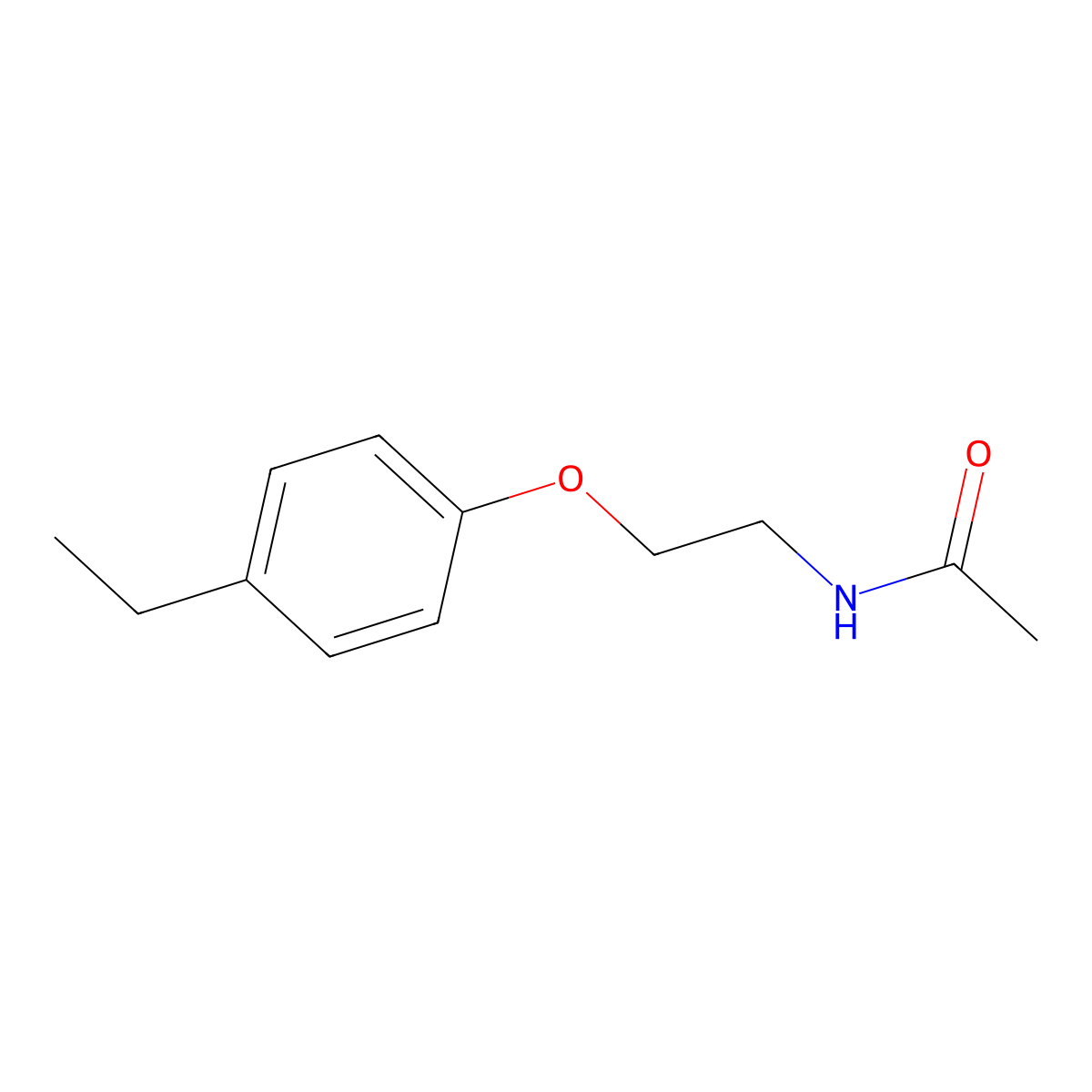 N-[2-(4-ethylphenoxy)ethyl]acetamide molecular structure, CAS 282104-58-9