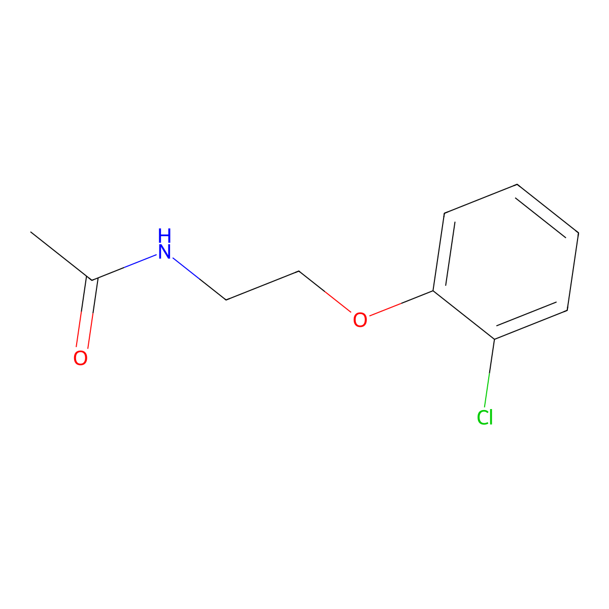 N-(2-(2-Chlorophenoxy)ethyl)acetamide molecular structure, CAS 282104-60-3