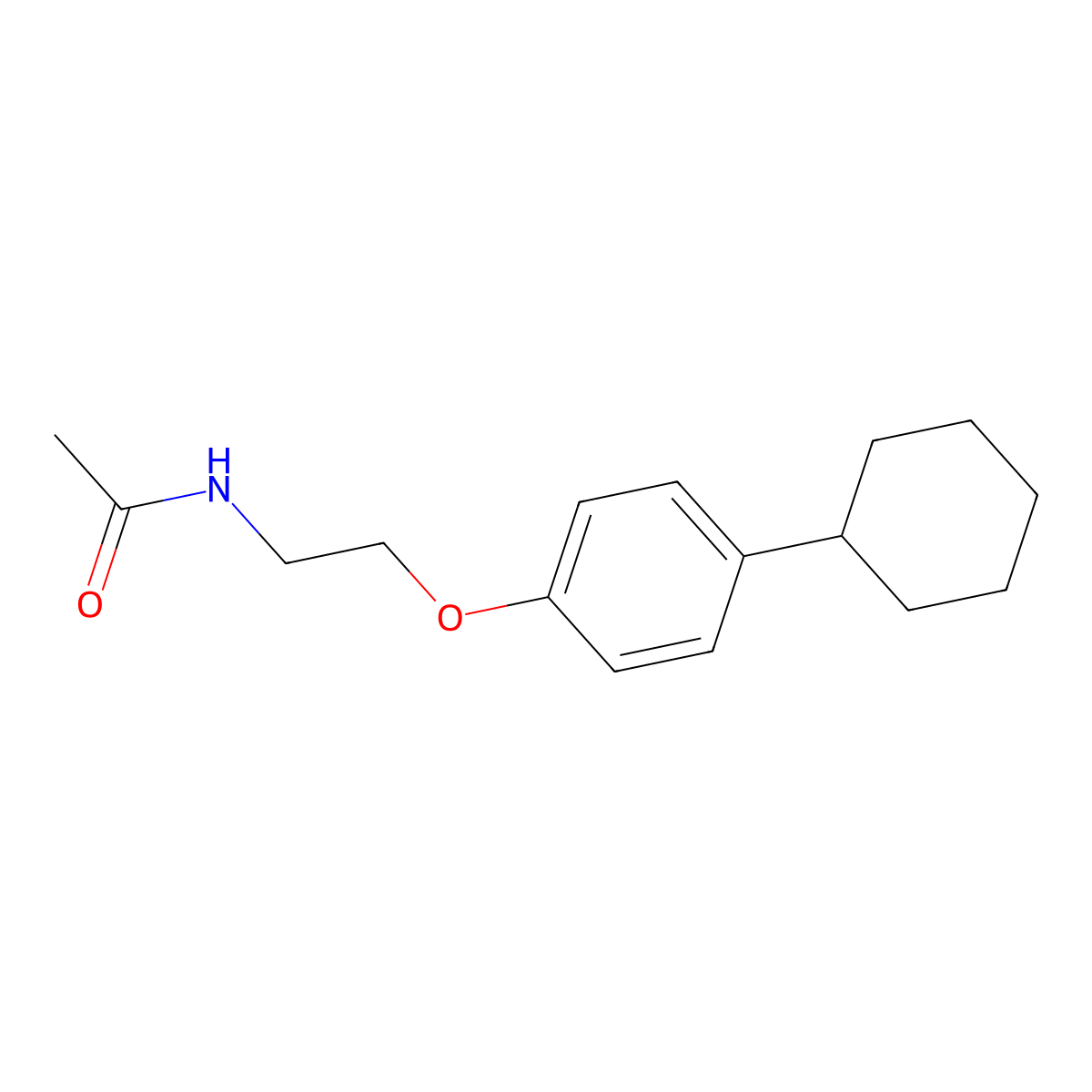 N-[2-(4-cyclohexylphenoxy)ethyl]acetamide molecular structure, CAS 282104-64-7