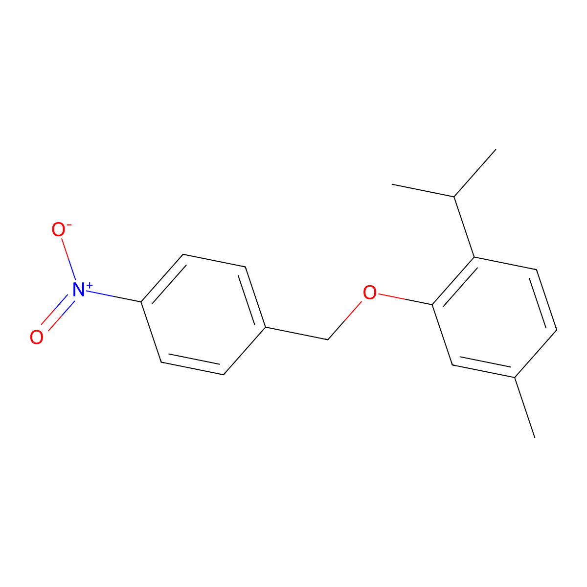1-Isopropyl-4-methyl-2-((4-nitrobenzyl)oxy)benzene molecular structure, CAS 282104-73-8