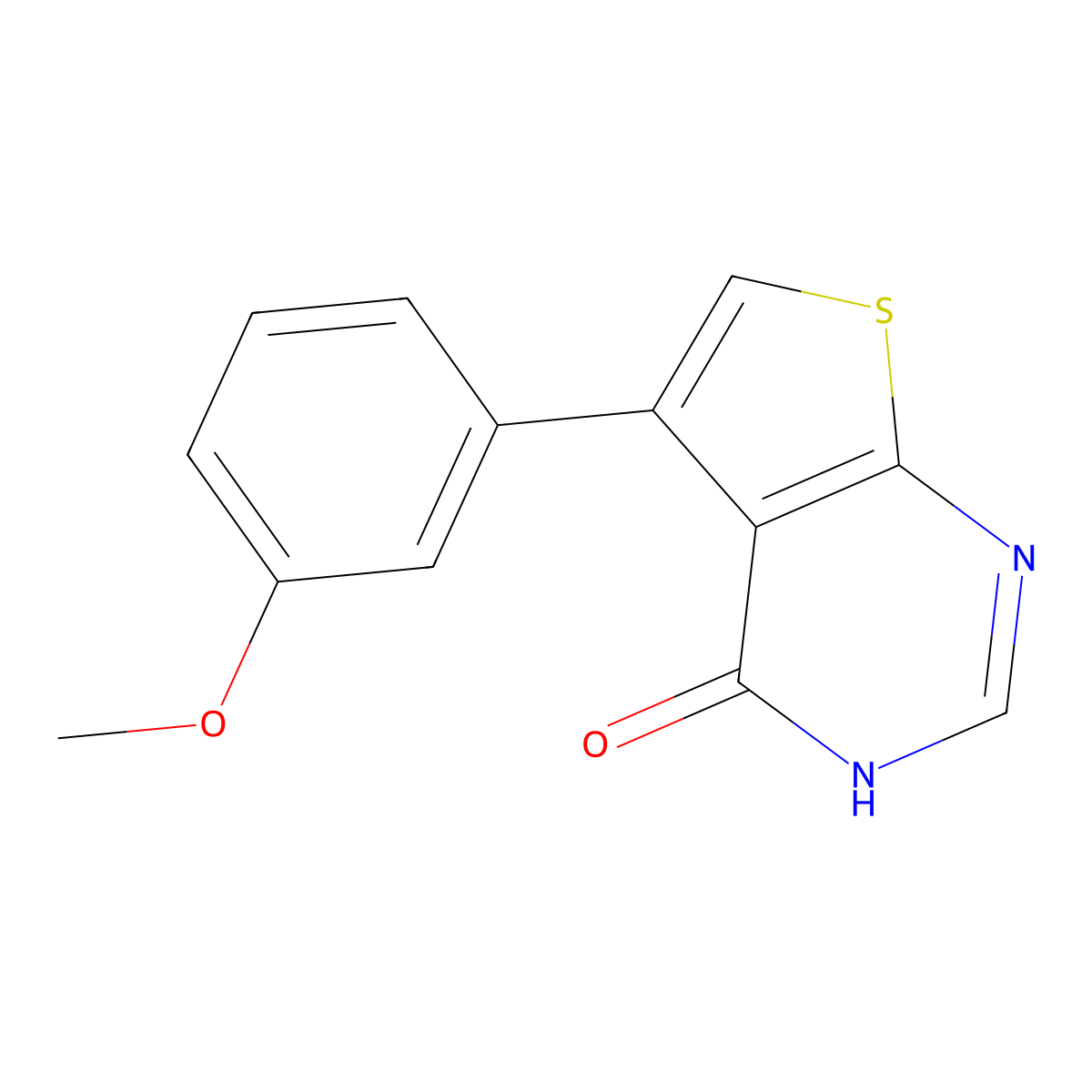 5-(3-Methoxyphenyl)thieno[2,3-d]pyrimidin-4(3H)-one molecular structure, CAS 282104-83-0