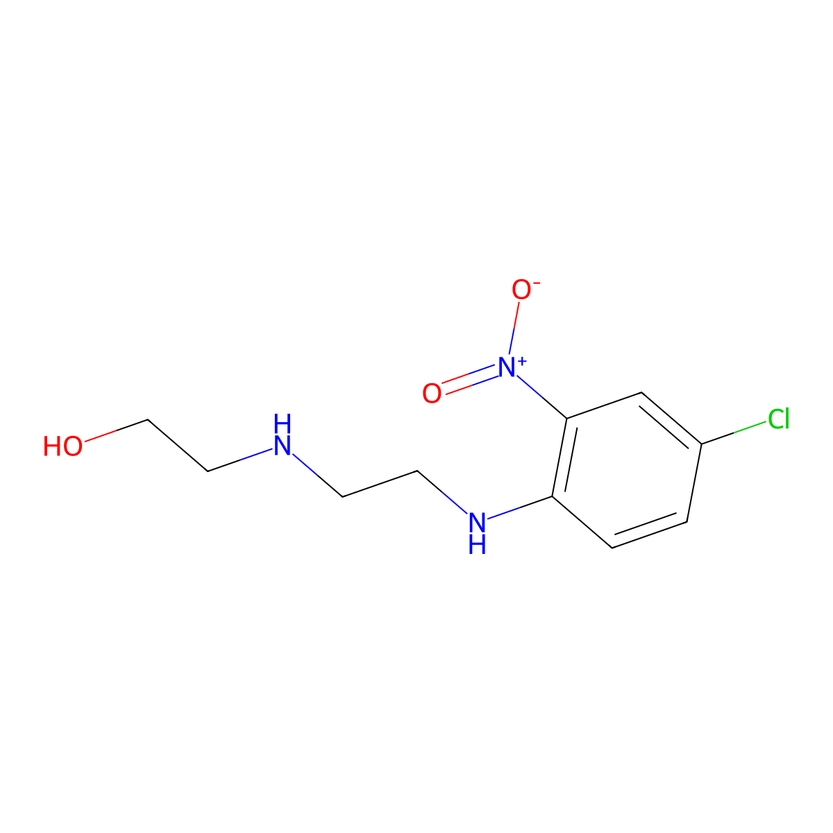 2-((2-(4-Chloro-2-nitroanilino)ethyl)amino)ethanol molecular structure, CAS 282104-85-2