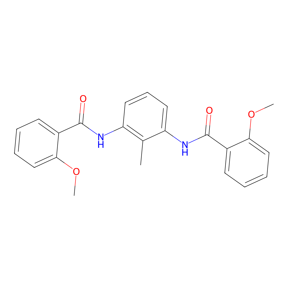 N,N'-(2-Methyl-1,3-phenylene)bis[2-methoxybenzamide] molecular structure, CAS 282104-95-4