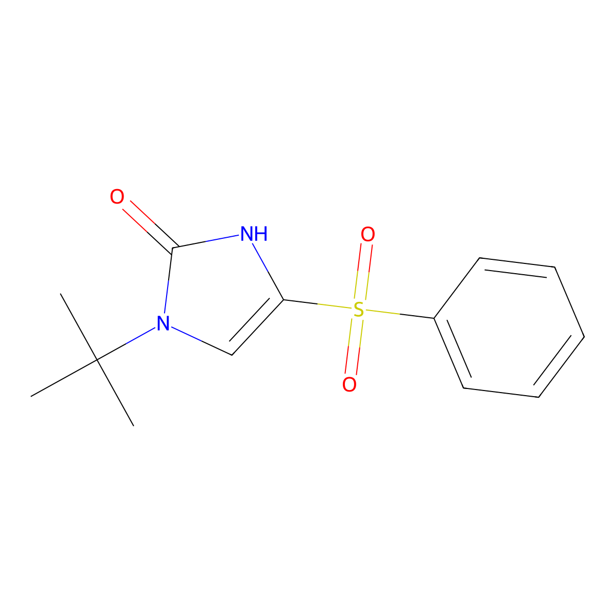 1-(tert-butyl)-4-(phenylsulfonyl)-1,3-dihydro-2H-imidazol-2-one molecular structure, CAS 282109-00-6