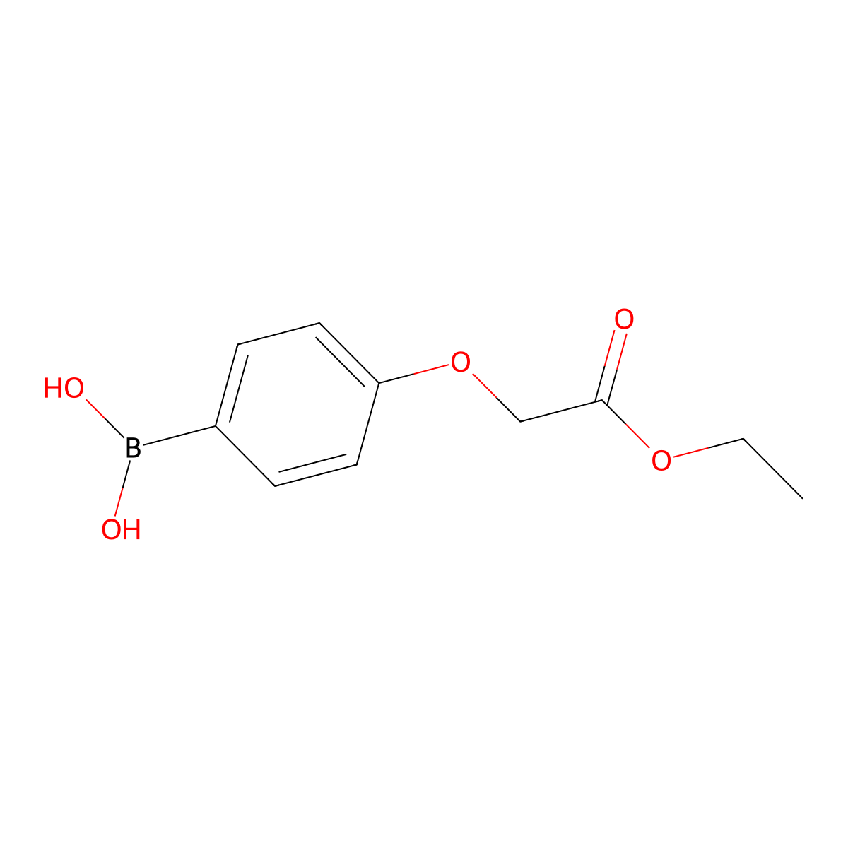 4-(2-Ethoxy-2-oxoethoxy)benzeneboronic acid molecular structure, CAS 282116-97-6