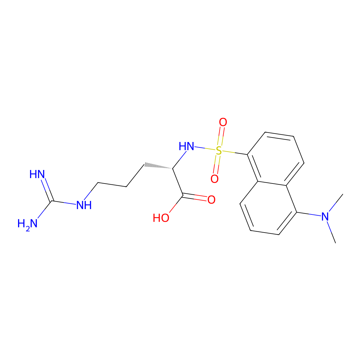Dansyl-L-arginine molecular structure, CAS 28217-22-3