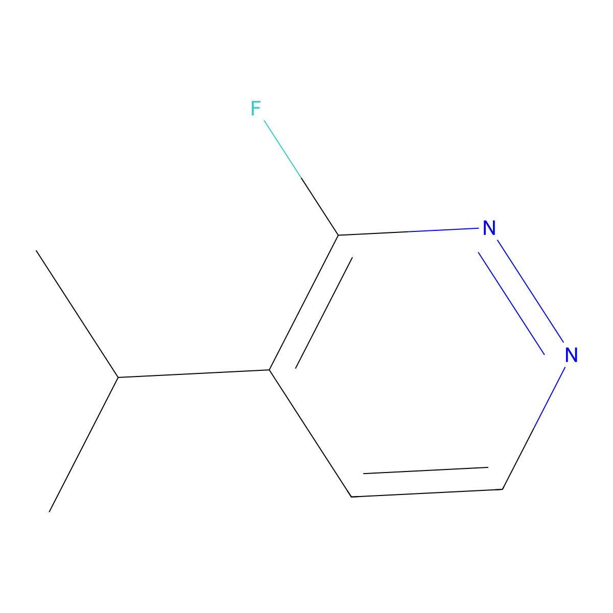 3-Fluoro-4-isopropylpyridazine molecular structure, CAS 2821784-83-0