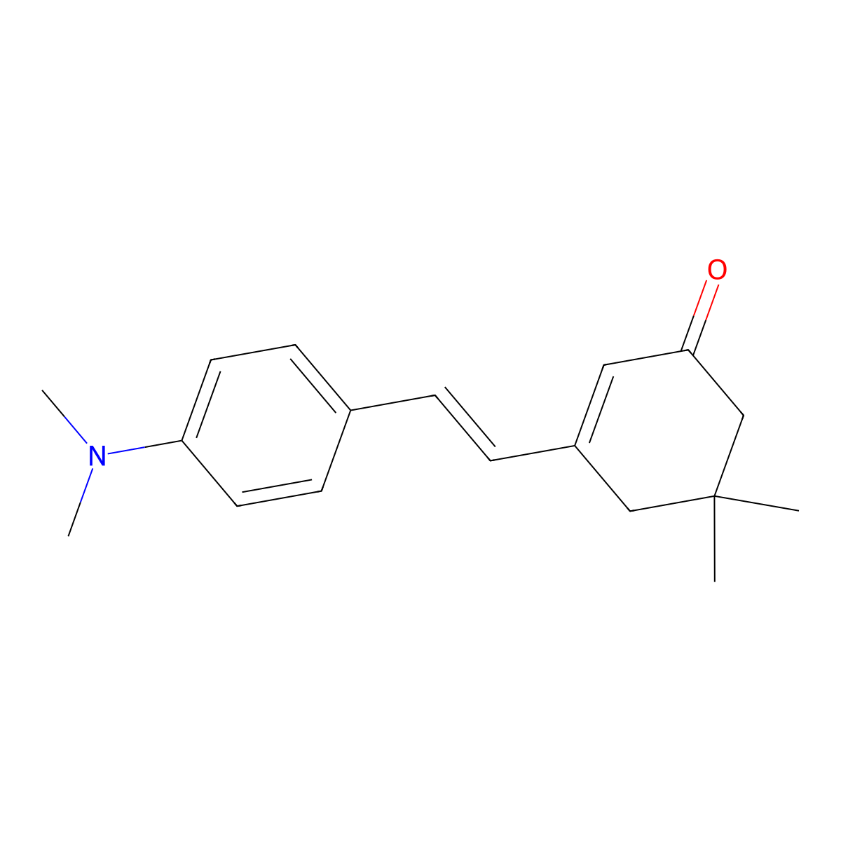 (E)-3-[4-(Dimethylamino)styryl]-5,5-dimethyl-2-cyclohexenone molecular structure, CAS 28218-28-2