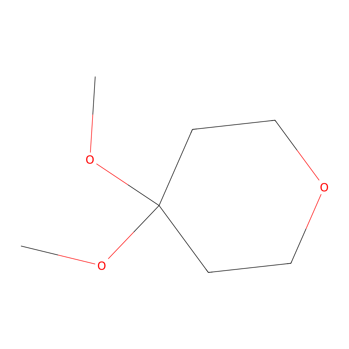 4,4-Dimethoxy-tetrahydro-4-H-pyran molecular structure, CAS 28218-71-5