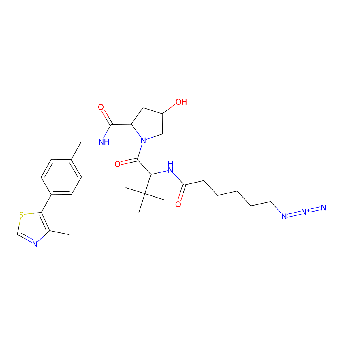 VH 032 amide-alkylC5-azide molecular structure, CAS 2821804-11-7