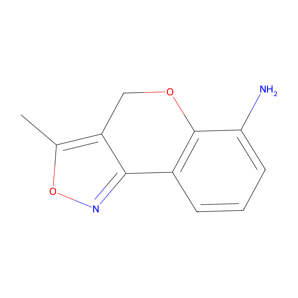 3-methyl-4H-chromeno[4,3-c]isoxazol-6-amine molecular structure, CAS 2821813-67-4