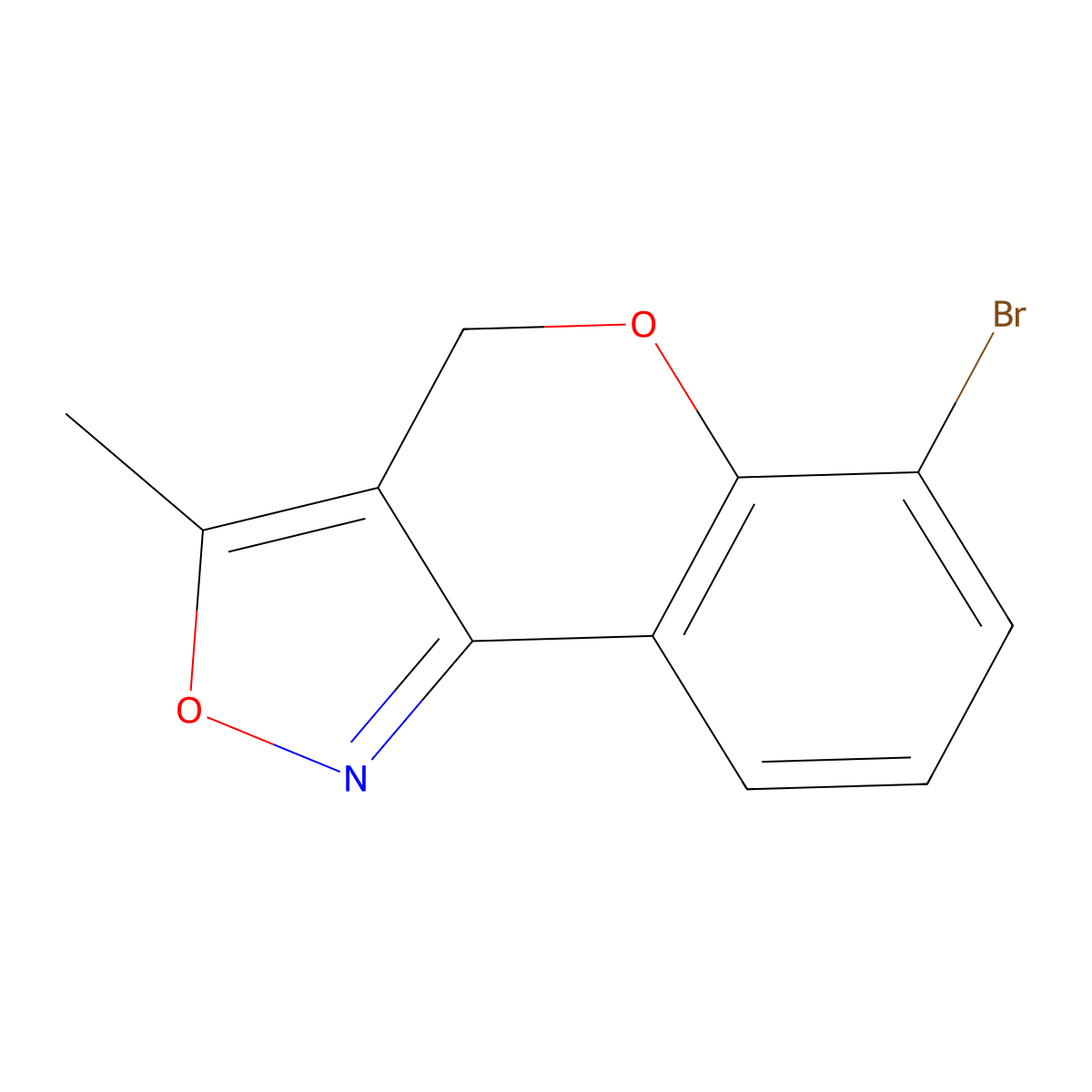 6-bromo-3-methyl-4H-chromeno[4,3-c]isoxazole molecular structure, CAS 2821813-71-0