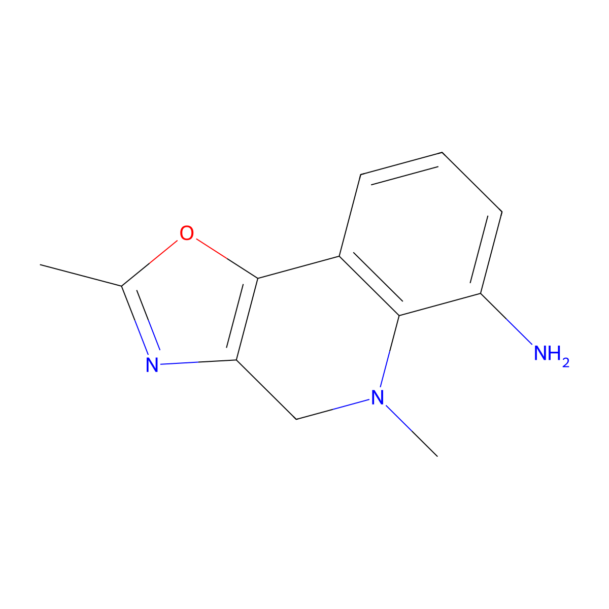 2,5-Dimethyl-4,5-dihydrooxazolo[4,5-c]quinolin-6-amine molecular structure, CAS 2821814-38-2