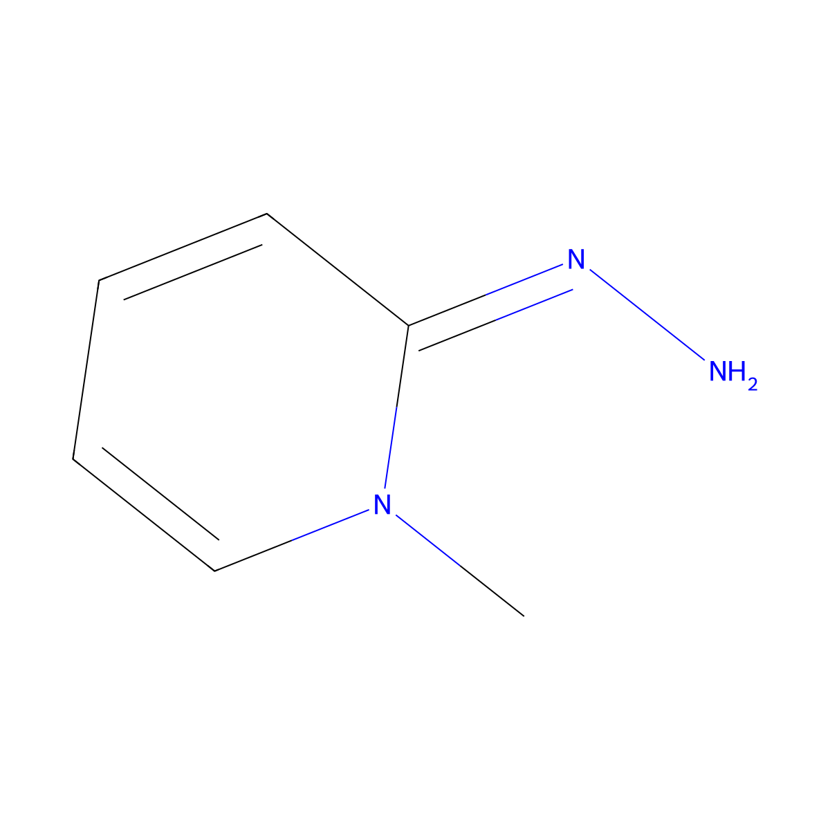 2(1H)-Pyridinone, 1-methyl-, hydrazone molecular structure, CAS 28219-35-4