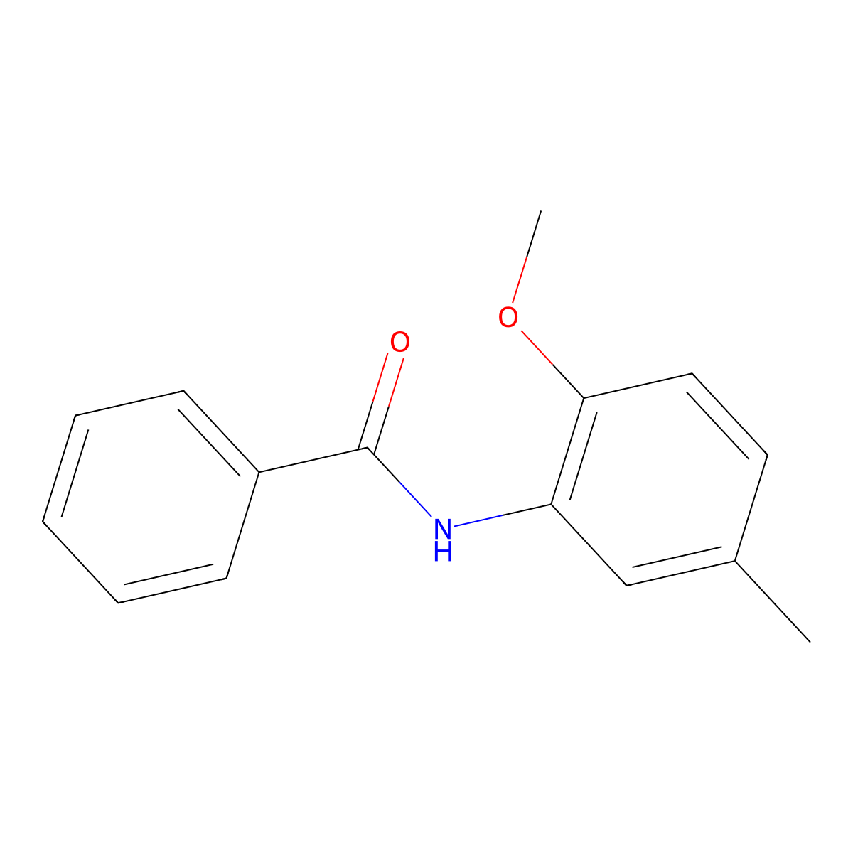 N-(2-methoxy-5-methylphenyl)benzamide molecular structure, CAS 28219-46-7