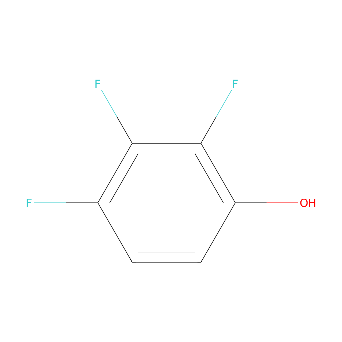 2,3,4-Trifluorophenol molecular structure, CAS 2822-41-5