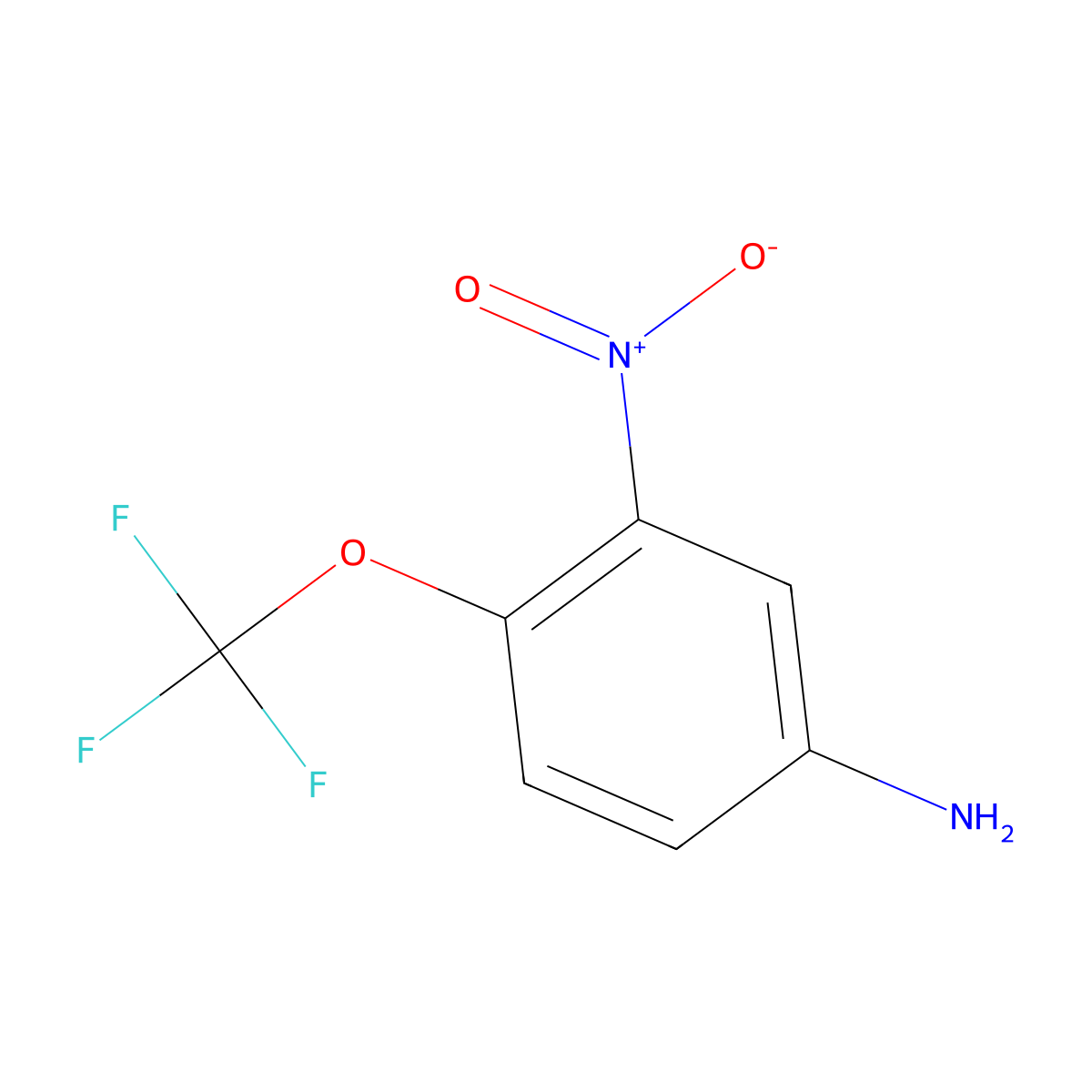 3-Nitro-4-(trifluoromethoxy)aniline molecular structure, CAS 2822-50-6