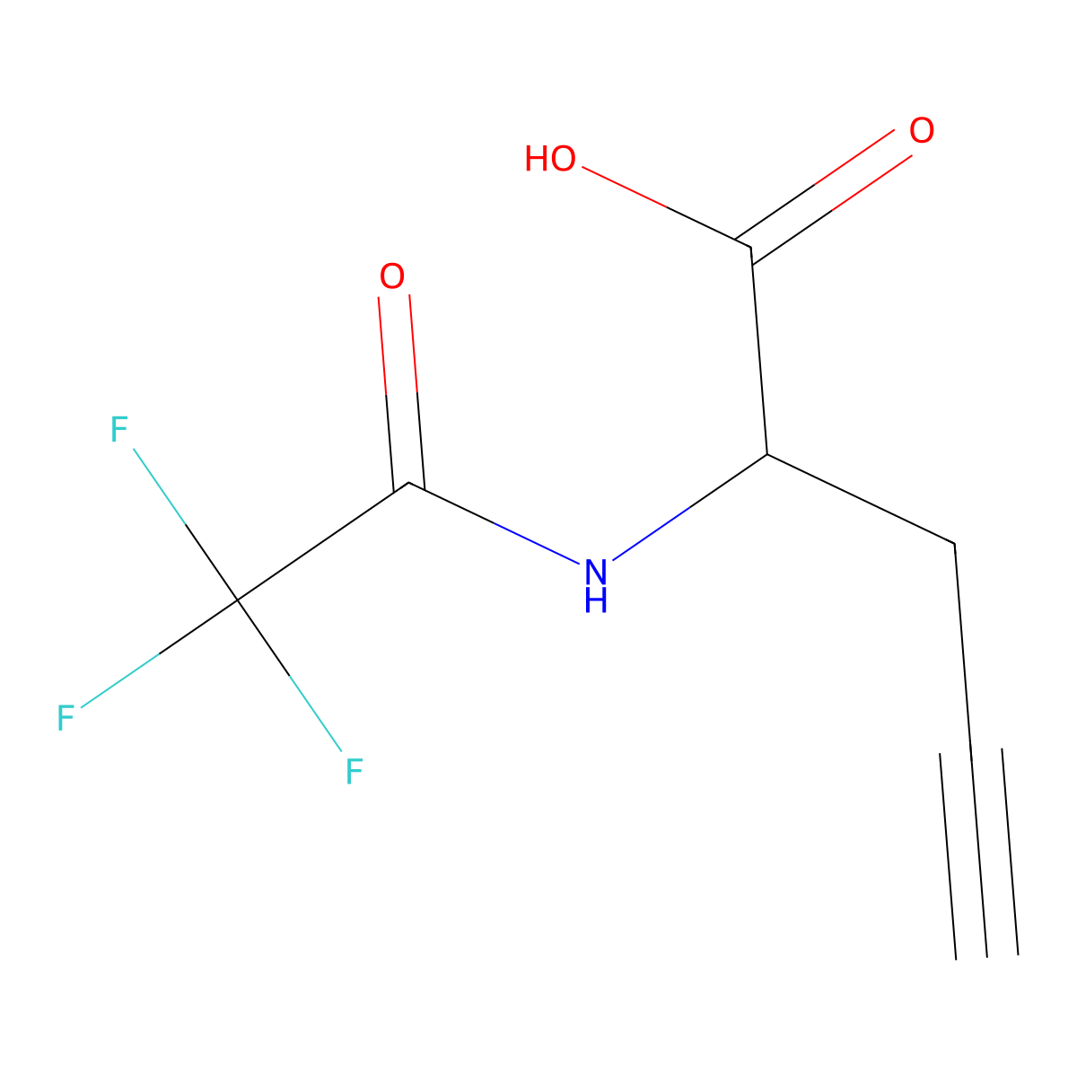 2-(Trifluoroacetamido)pent-4-ynoic acid molecular structure, CAS 2822-55-1