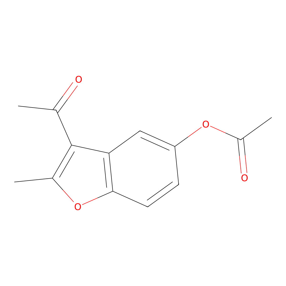 3-Acetyl-2-methyl-1-benzofuran-5-yl acetate molecular structure, CAS 28221-76-3