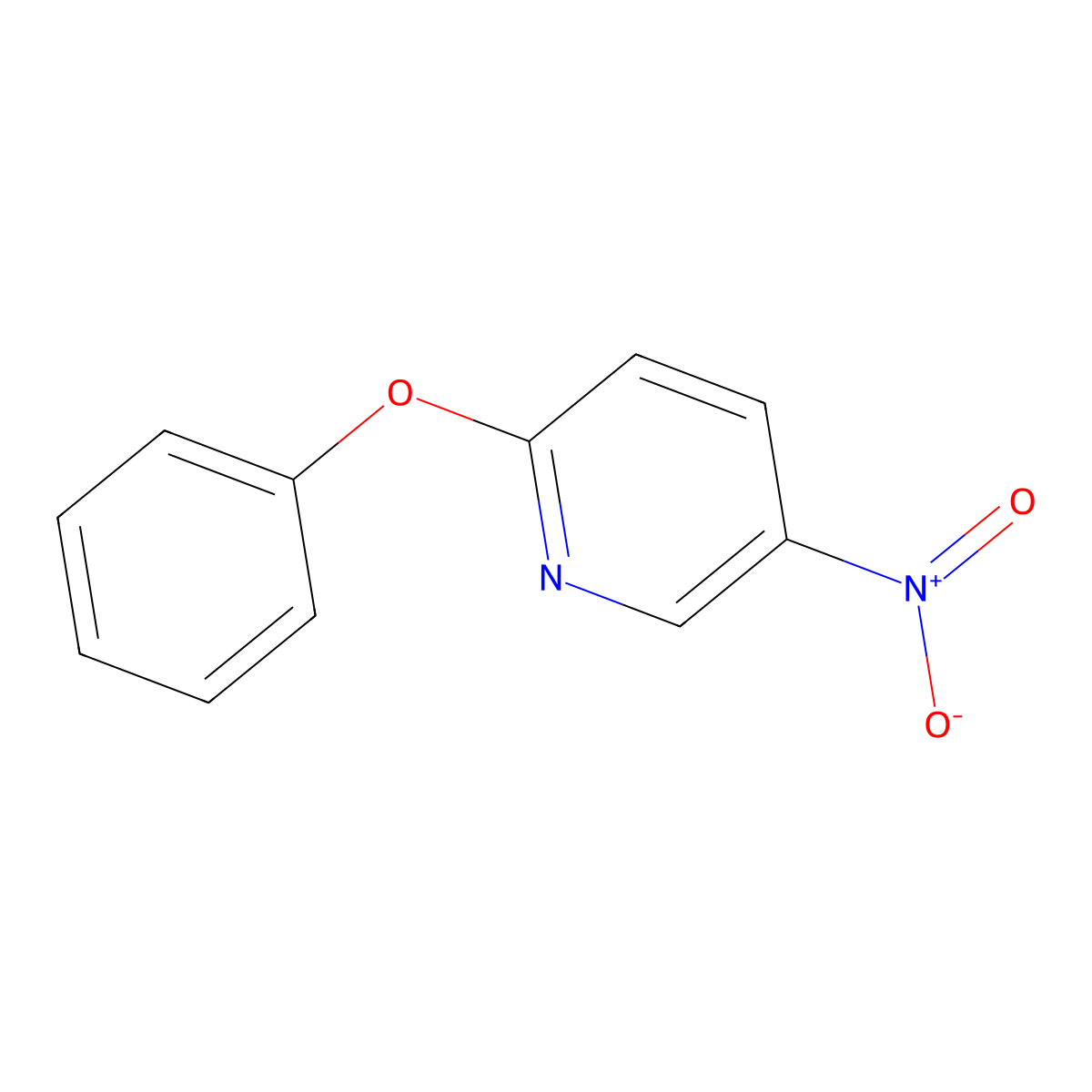 5-Nitro-2-phenoxypyridine molecular structure, CAS 28222-02-8
