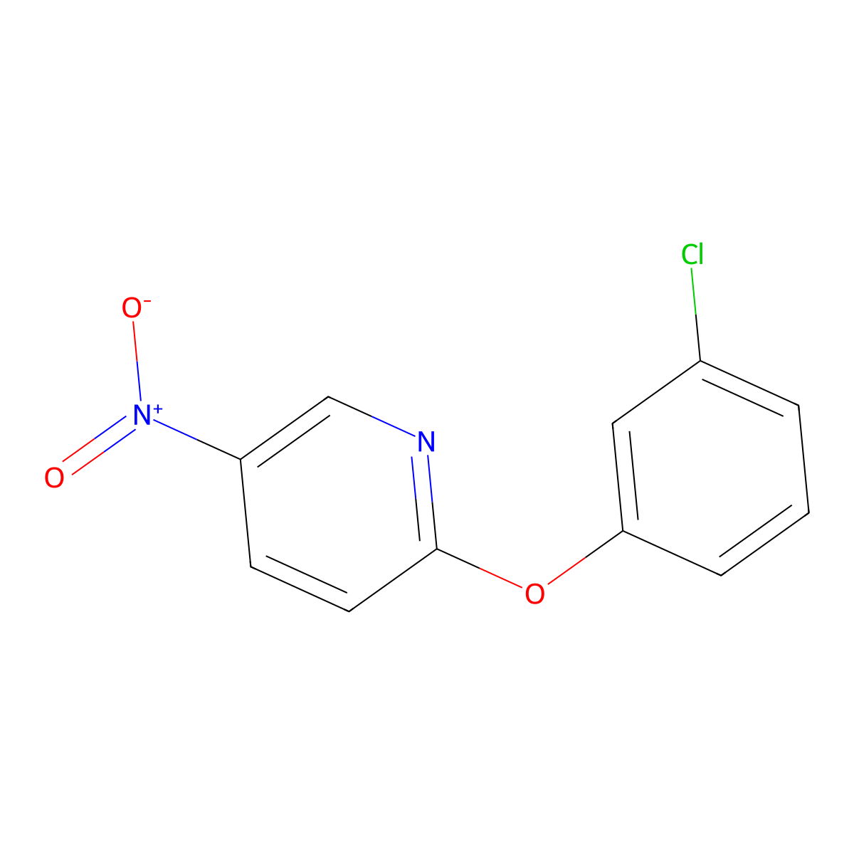 2-(3-Chlorophenoxy)-5-nitropyridine molecular structure, CAS 28222-04-0