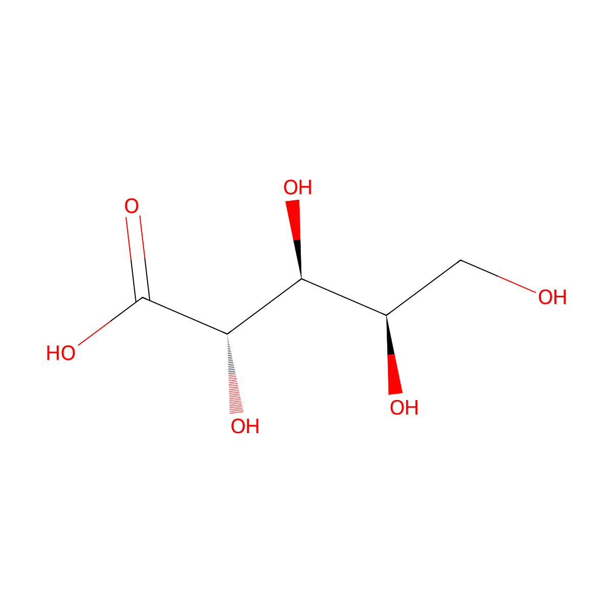 Lyxonic acid molecular structure, CAS 28223-40-7