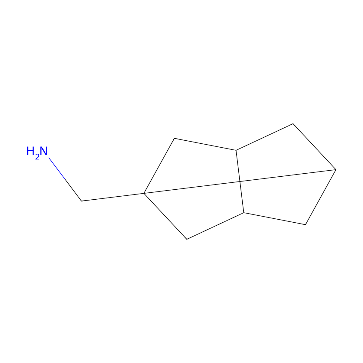 1-{Tricyclo[3.3.0.0,3,7]octan-1-yl}methanamine molecular structure, CAS 28224-49-9