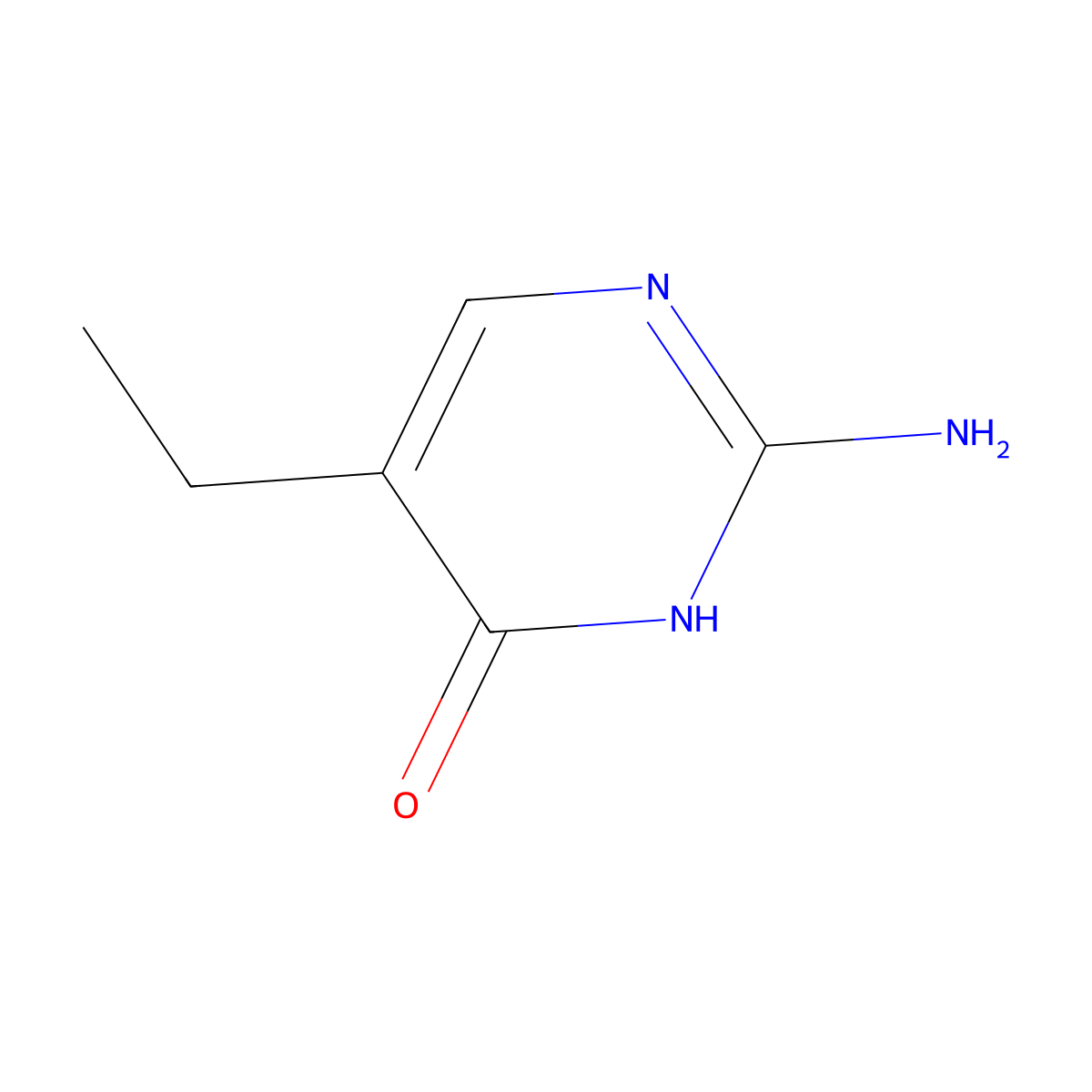 4(1H)-Pyrimidinone, 2-amino-5-ethyl- molecular structure, CAS 28224-63-7