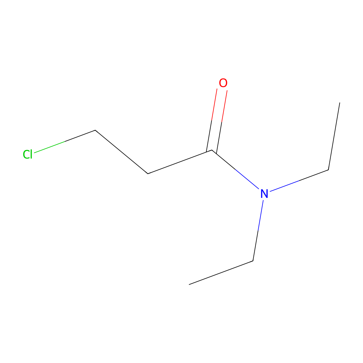 3-chloro-N,N-diethylpropanamide molecular structure, CAS 28226-88-2