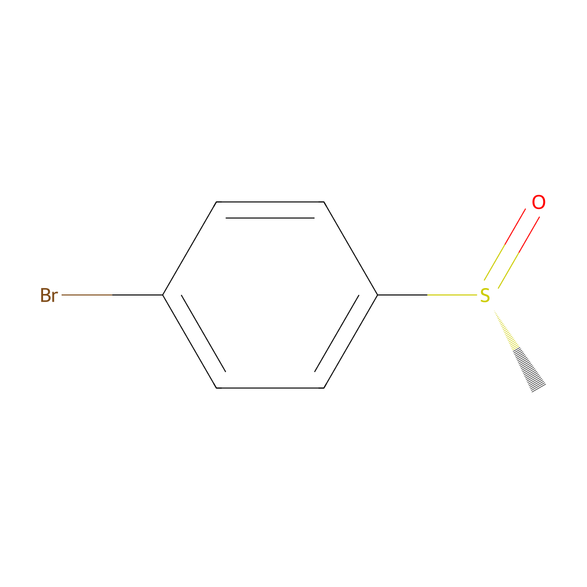 (R)-1-Bromo-4-(methylsulfinyl)benzene molecular structure, CAS 28227-62-5