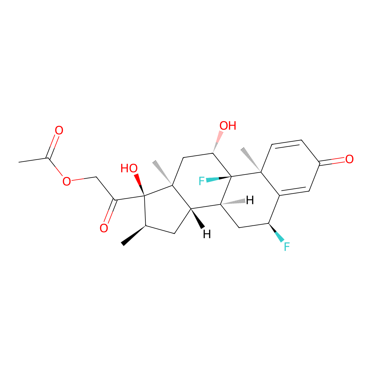 Flumethasone Acetate molecular structure, CAS 2823-42-9