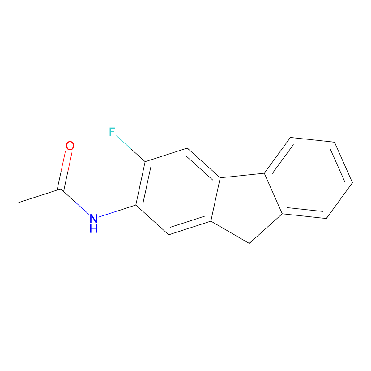 Acetamide, N-(3-fluorofluoren-2-YL)- molecular structure, CAS 2823-93-0