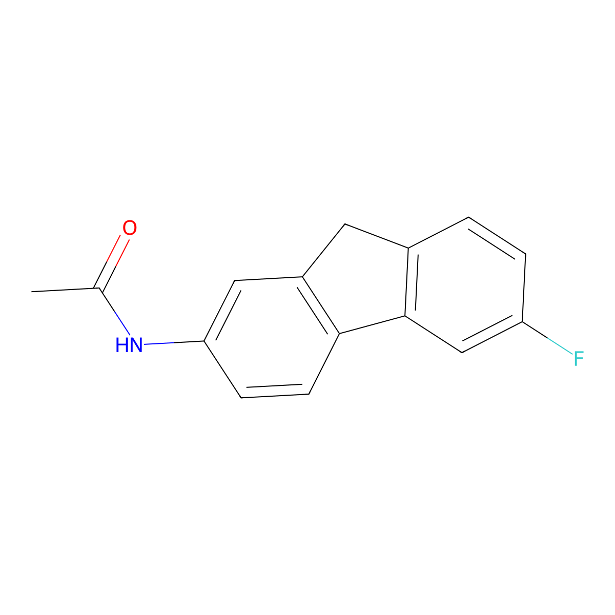 Acetamide, N-(6-fluorofluoren-2-YL)- molecular structure, CAS 2823-94-1