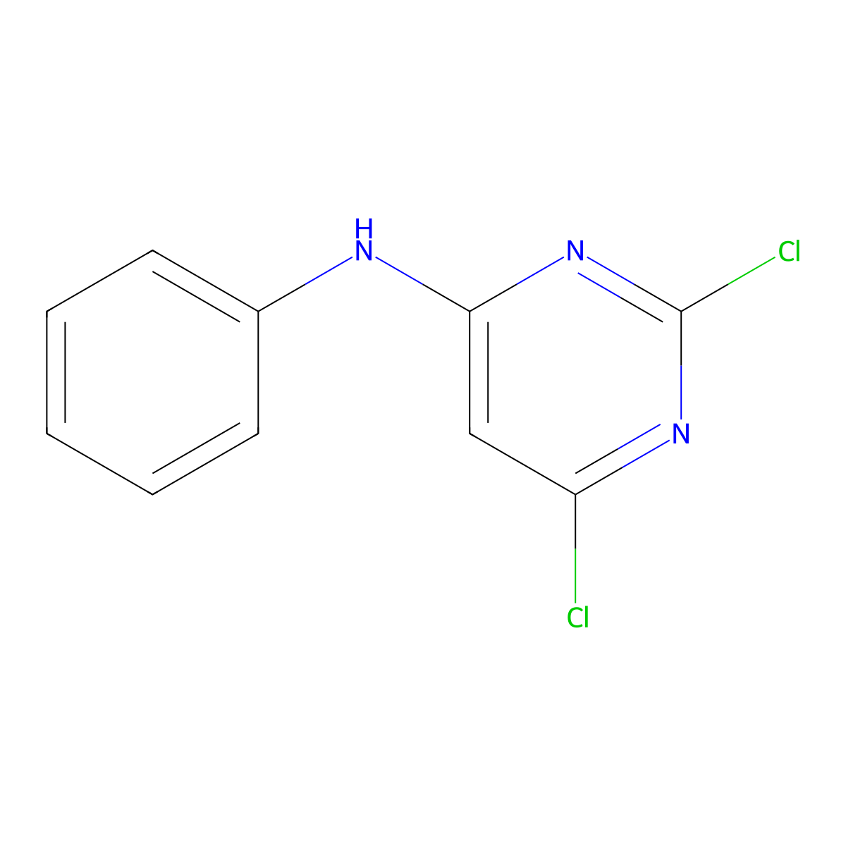 2,6-Dichloro-N-phenylpyrimidin-4-amine molecular structure, CAS 28230-47-9