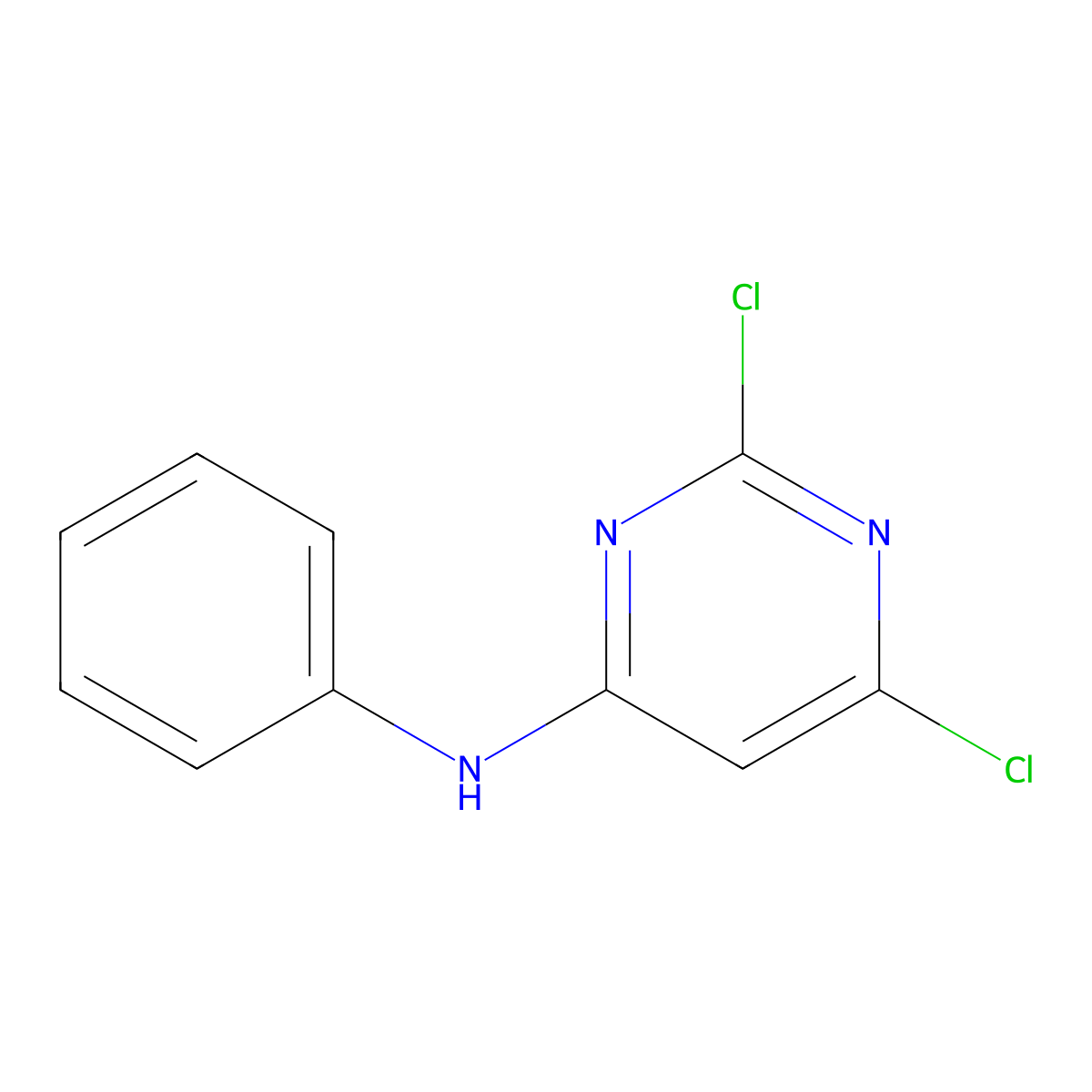 2,6-Dichloro-N-phenylpyrimidin-4-amine molecular structure, CAS 28230-47-9