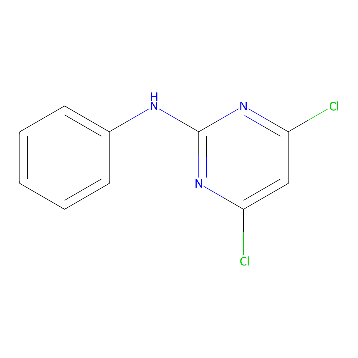 4,6-Dichloro-N-phenyl-2-pyrimidinamine molecular structure, CAS 28230-48-0