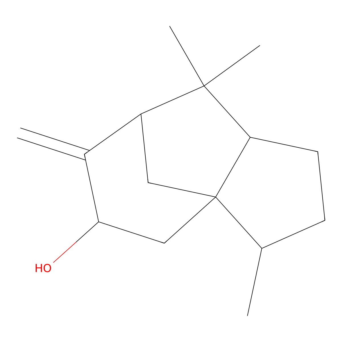Cedrenol molecular structure, CAS 28231-03-0